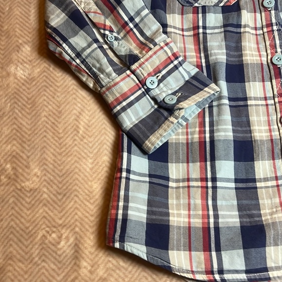 Women’s Superdry Plaid Button Down sz Large EUC - Picture 5 of 9